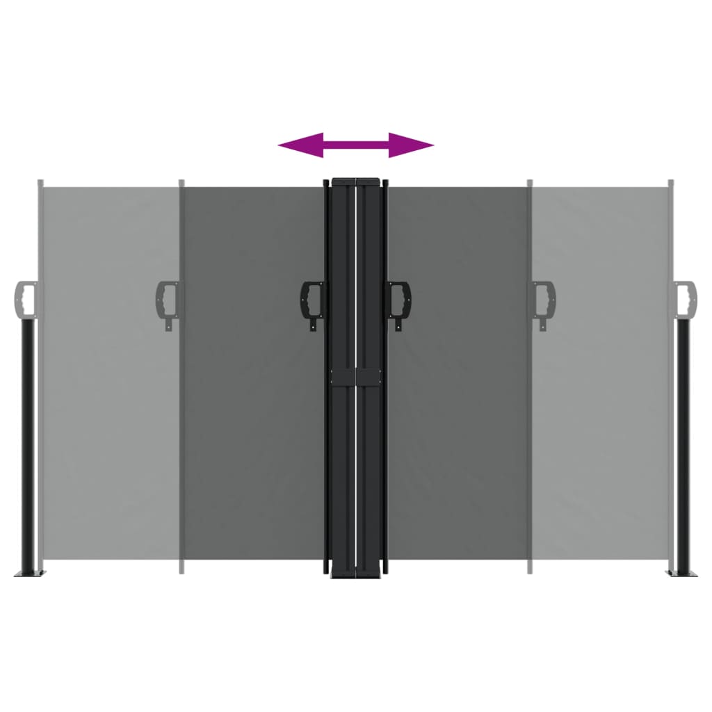 vidaXL Σκίαστρο Πλαϊνό Συρόμενο Ανθρακί 140 x 600 εκ.