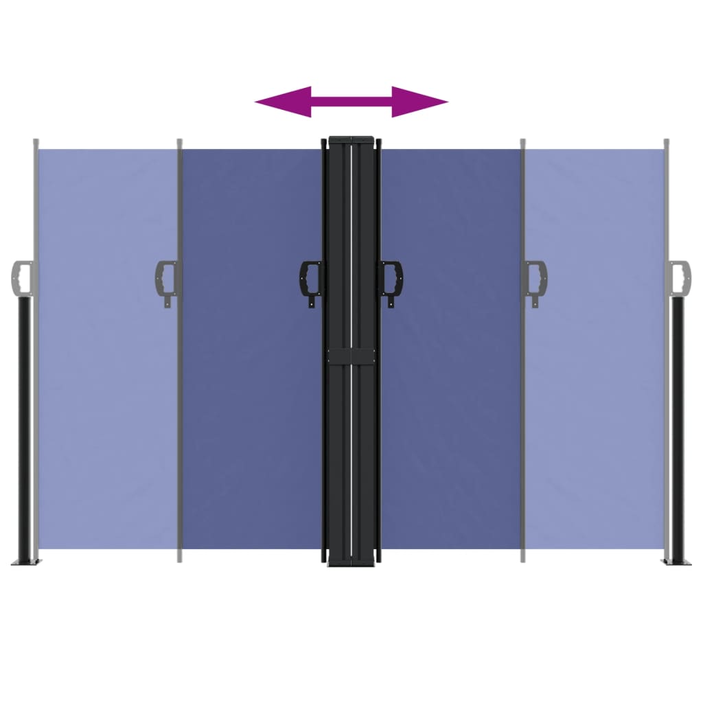 vidaXL Σκίαστρο Πλαϊνό Συρόμενο Μπλε 160 x 600 εκ.