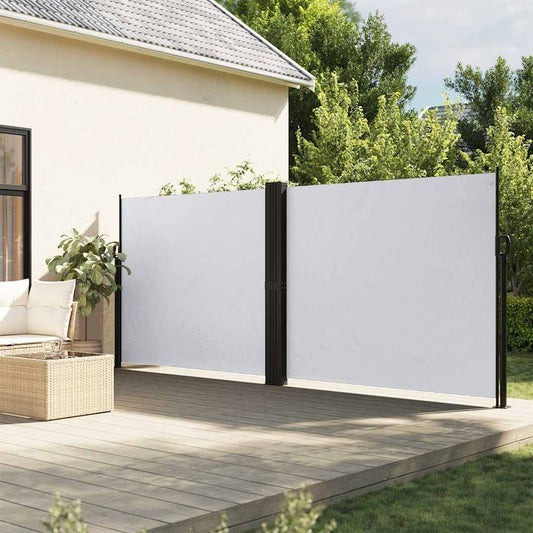 vidaXL Σκίαστρο Πλαϊνό Συρόμενο Λευκό 160 x 600 εκ.