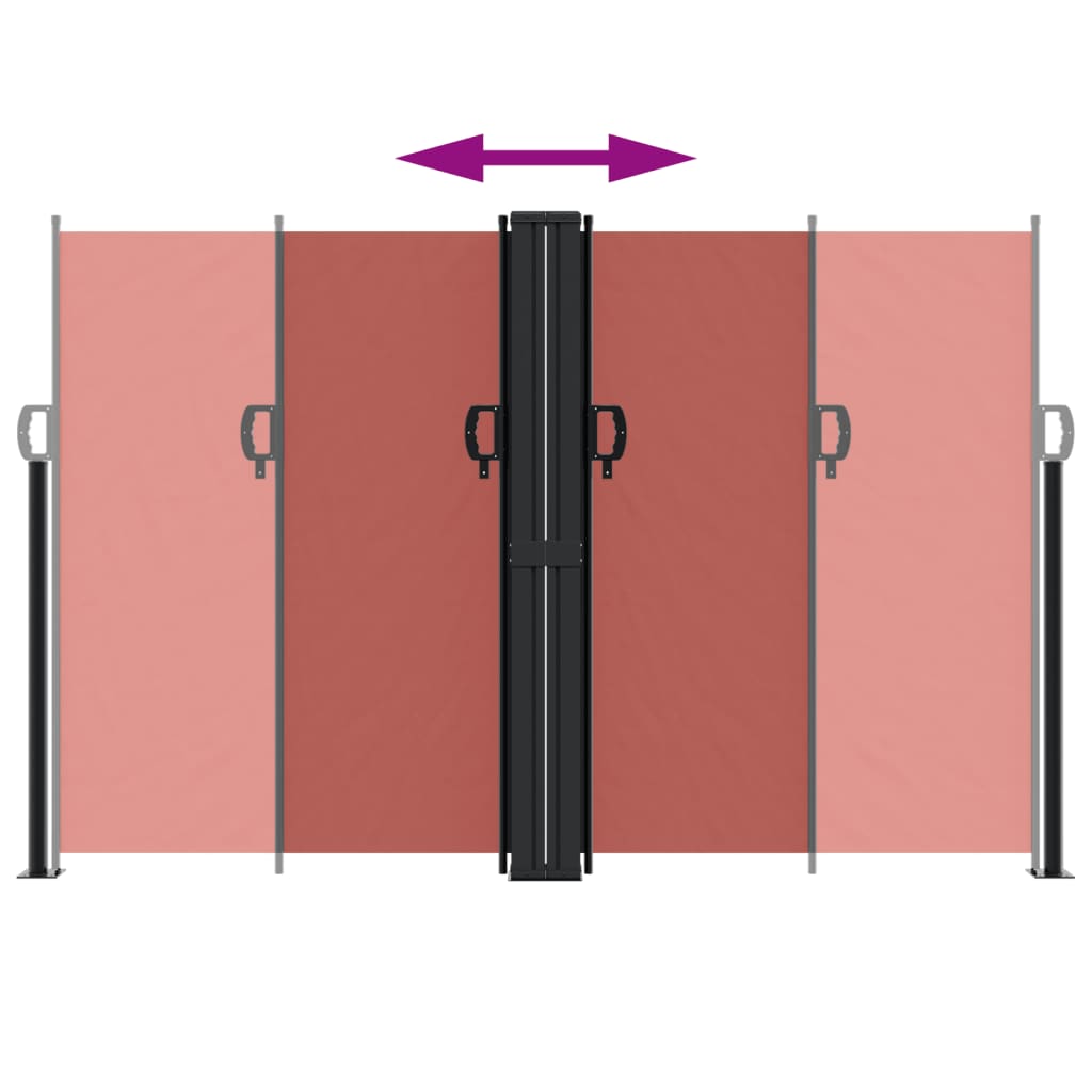 vidaXL Σκίαστρο Πλαϊνό Συρόμενο Τερακότα 160 x 600 εκ.