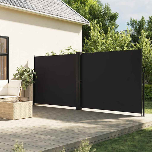 vidaXL Σκίαστρο Πλαϊνό Συρόμενο Μαύρο 180 x 600 εκ.