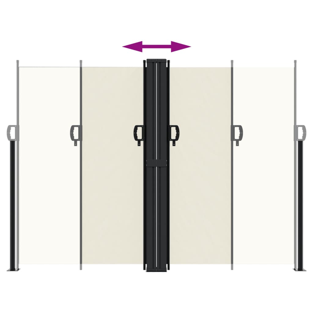 vidaXL Σκίαστρο Πλαϊνό Συρόμενο Κρεμ 180 x 600 εκ.