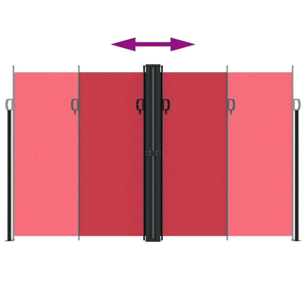 vidaXL Σκίαστρο Πλαϊνό Συρόμενο Κόκκινο 200 x 600 εκ.