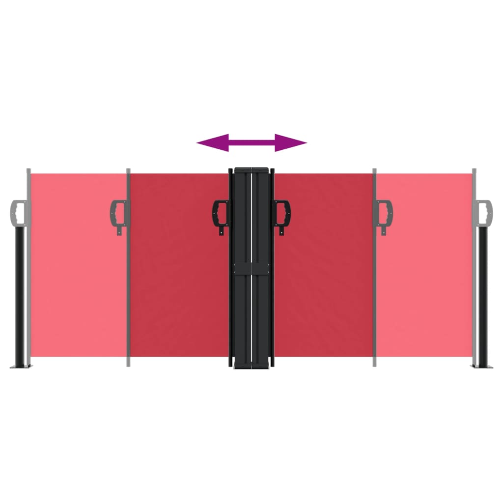 vidaXL Σκίαστρο Πλαϊνό Συρόμενο Κόκκινο 100 x 1000 εκ.