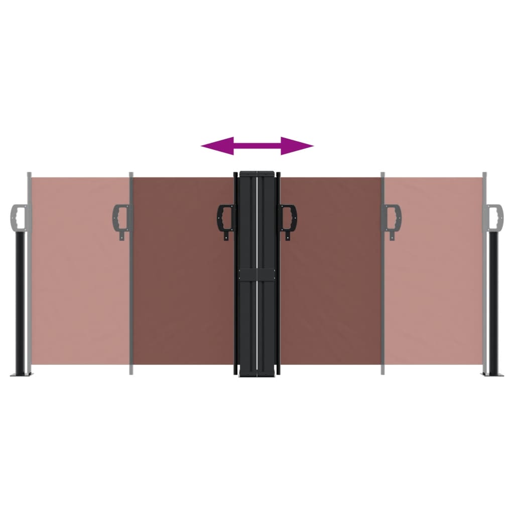 vidaXL Σκίαστρο Πλαϊνό Συρόμενο Καφέ 100 x 1000 εκ.