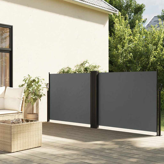 vidaXL Σκίαστρο Πλαϊνό Συρόμενο Ανθρακί 120 x 1000 εκ.
