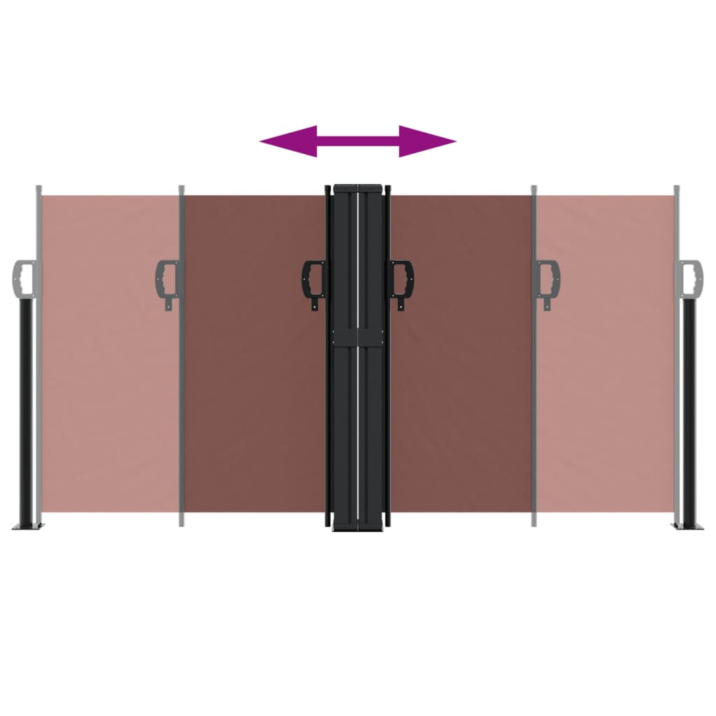 vidaXL Σκίαστρο Πλαϊνό Συρόμενο Καφέ 120 x 1000 εκ.