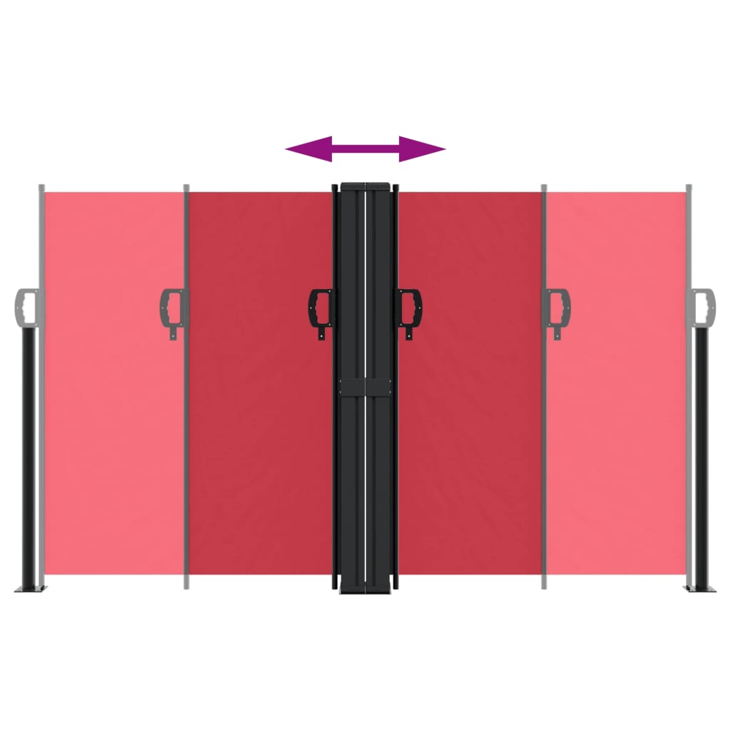 vidaXL Σκίαστρο Πλαϊνό Συρόμενο Κόκκινο 140 x 1000 εκ.