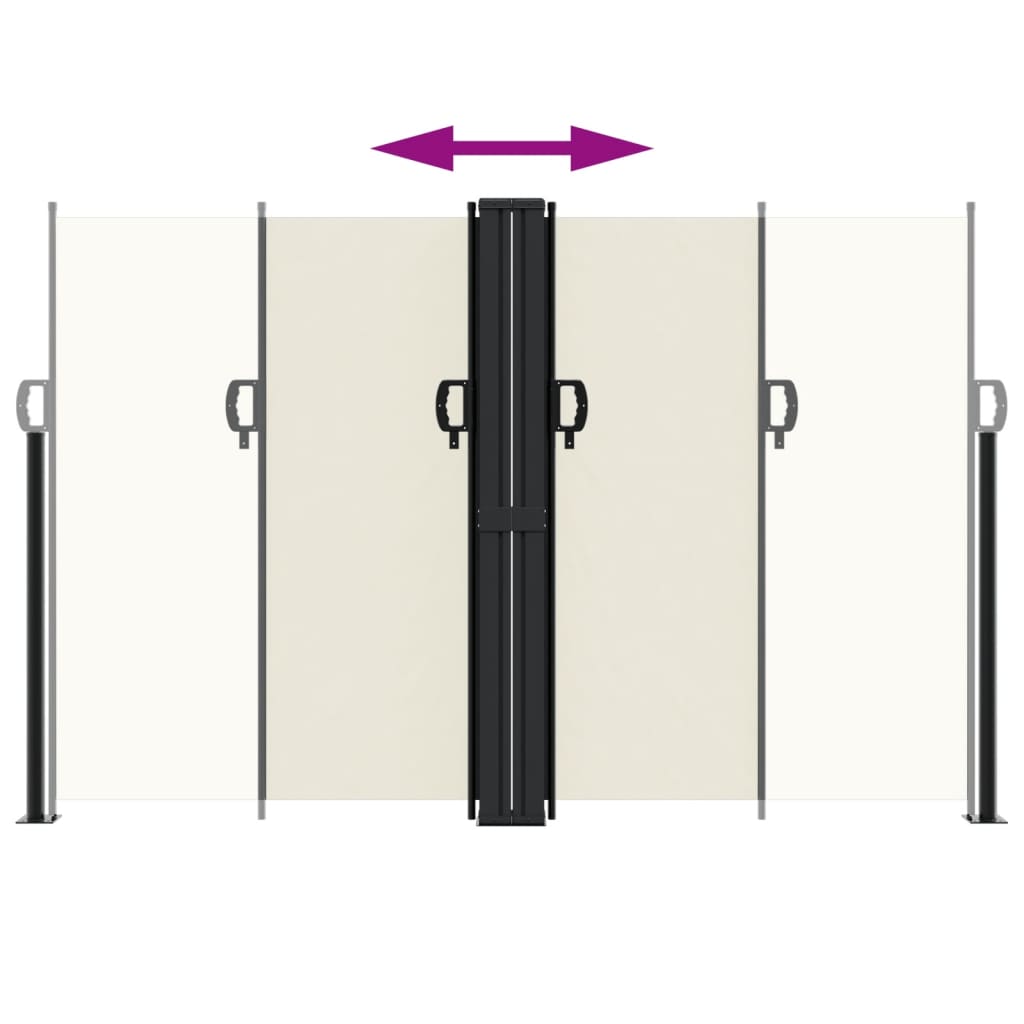 vidaXL Σκίαστρο Πλαϊνό Συρόμενο Κρεμ 160 x 1000 εκ.
