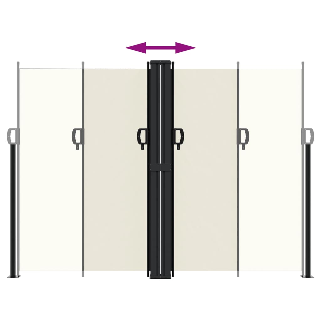 vidaXL Σκίαστρο Πλαϊνό Συρόμενο Κρεμ 180 x 1000 εκ.