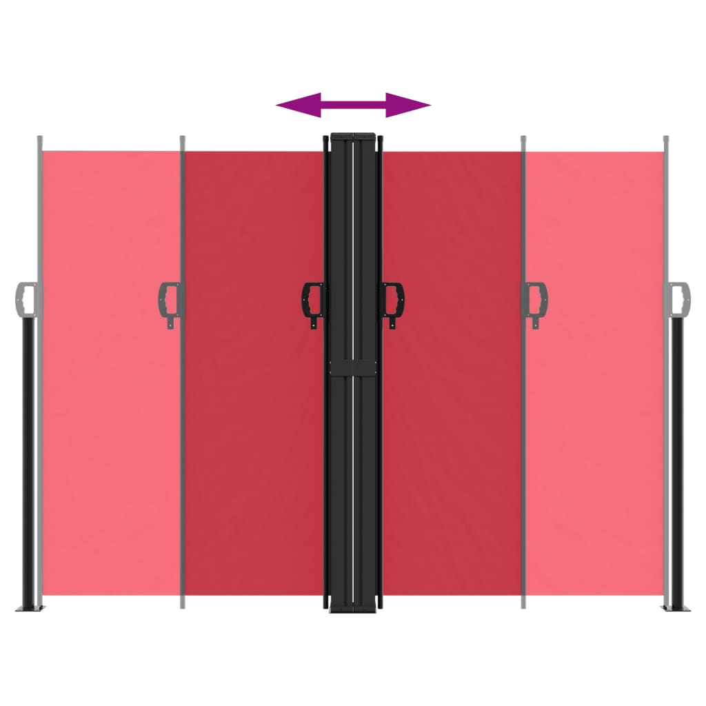 vidaXL Σκίαστρο Πλαϊνό Συρόμενο Κόκκινο 180 x 1000 εκ.