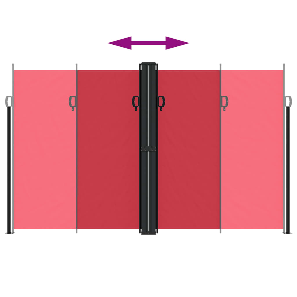 vidaXL Σκίαστρο Πλαϊνό Συρόμενο Κόκκινο 200 x 1000 εκ.