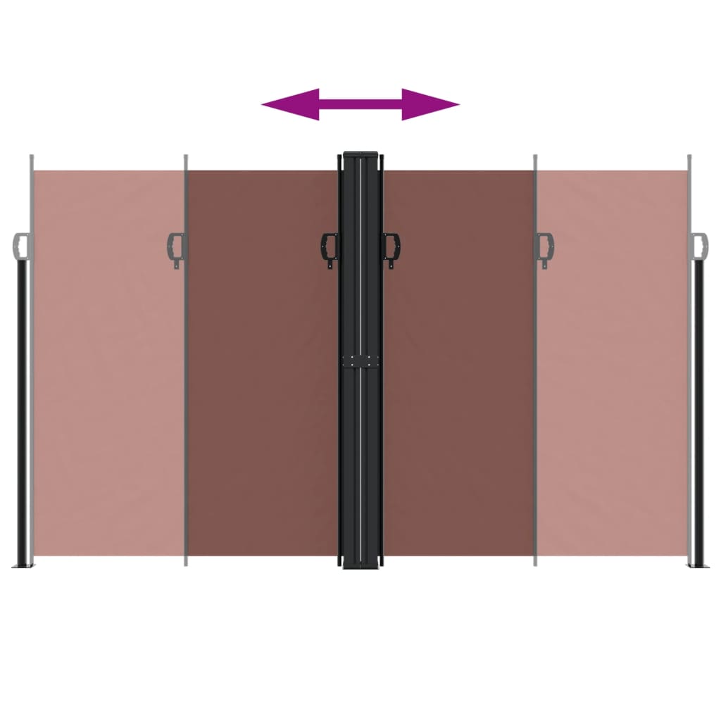 vidaXL Σκίαστρο Πλαϊνό Συρόμενο Καφέ 200 x 1000 εκ.
