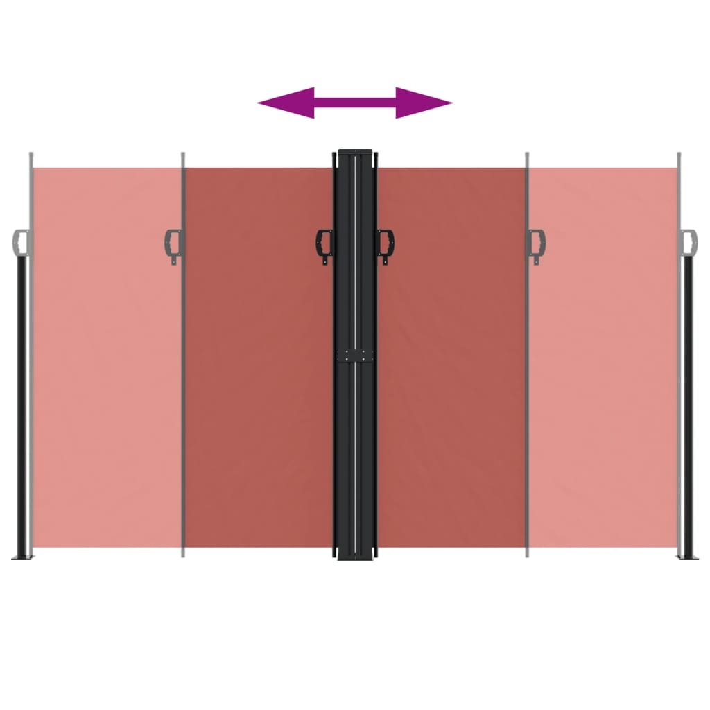 vidaXL Σκίαστρο Πλαϊνό Συρόμενο Τερακότα 200 x 1000 εκ.