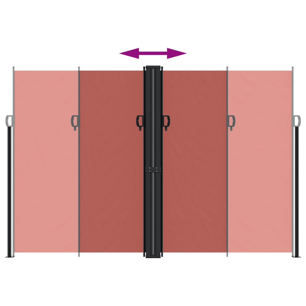 vidaXL Σκίαστρο Πλαϊνό Συρόμενο Τερακότα 220 x 1000 εκ.