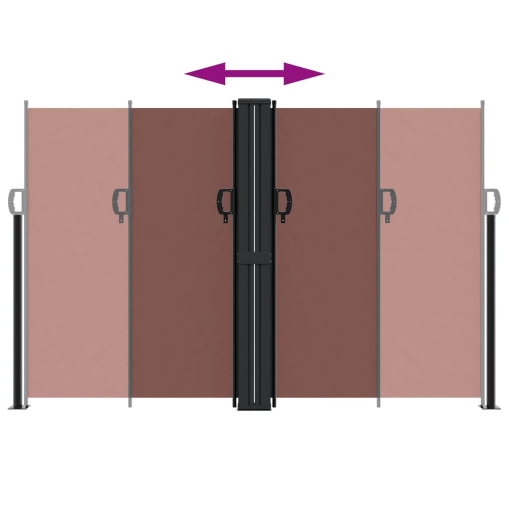 vidaXL Σκίαστρο Πλαϊνό Συρόμενο Καφέ 160 x 1200 εκ.