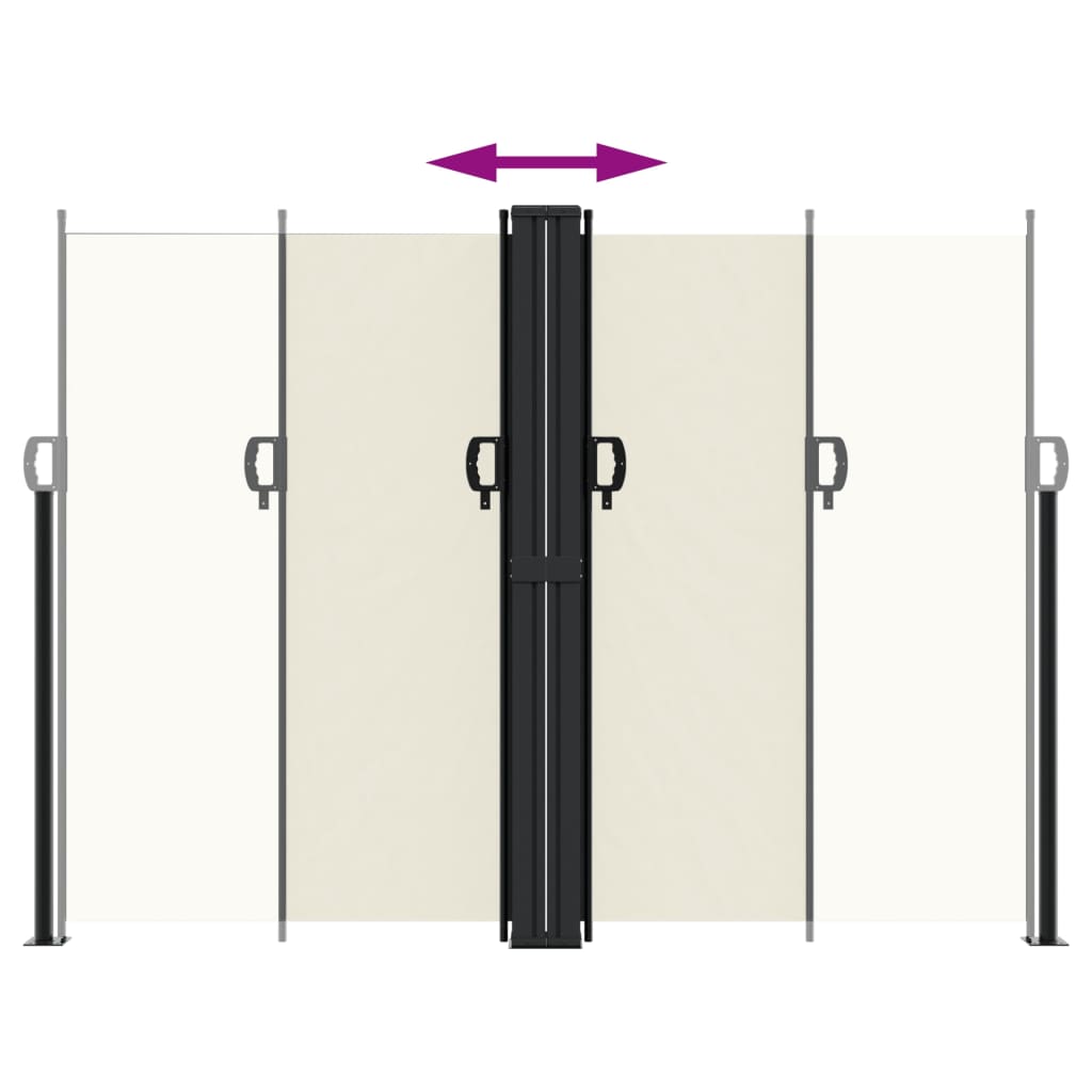 vidaXL Σκίαστρο Πλαϊνό Συρόμενο Κρεμ 180 x 1200 εκ.