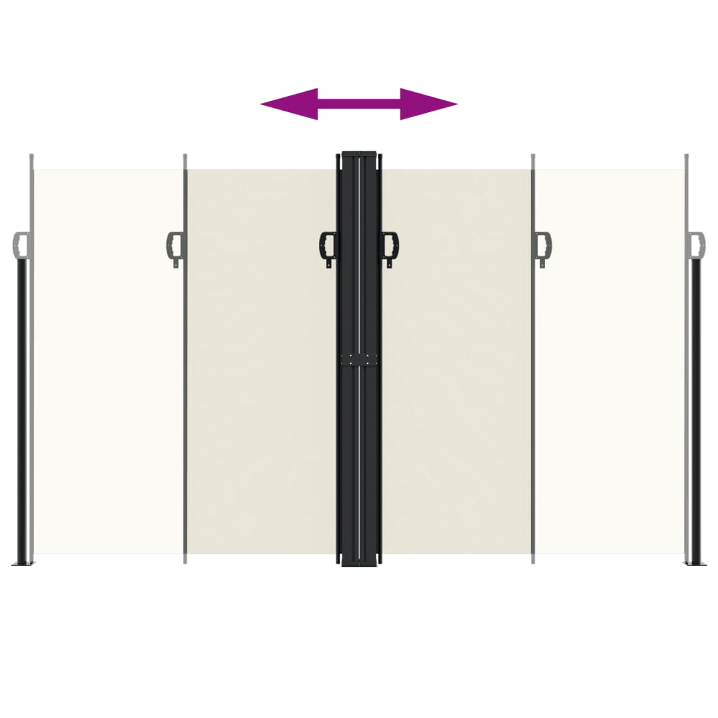 vidaXL Σκίαστρο Πλαϊνό Συρόμενο Κρεμ 200 x 1200 εκ.