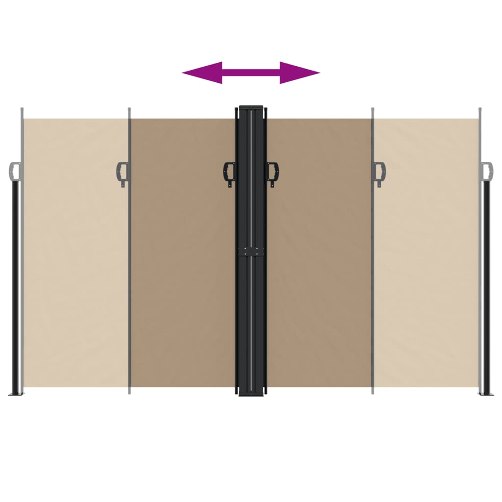 vidaXL Σκίαστρο Πλαϊνό Συρόμενο Μπεζ 200x1200 εκ.