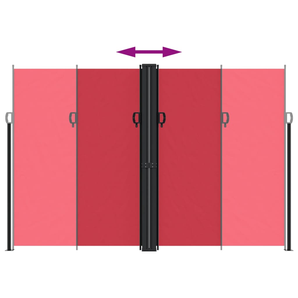 vidaXL Σκίαστρο Πλαϊνό Συρόμενο Κόκκινο 220x1200 εκ.
