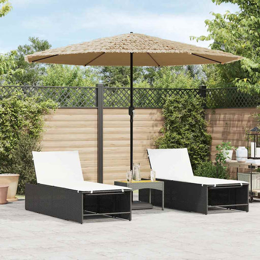 vidaXL Ομπρέλα Κήπου με Ατσάλινο Ιστό Καφέ 324x324x247 εκ.