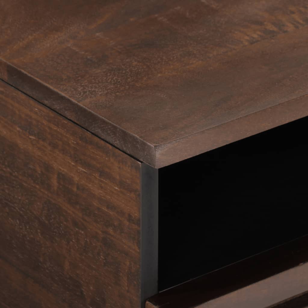 vidaXL Τραπεζάκι Σαλονιού Καφέ/Μαύρο 80x55x40 εκ. Μασίφ Ξύλο Μάνγκο