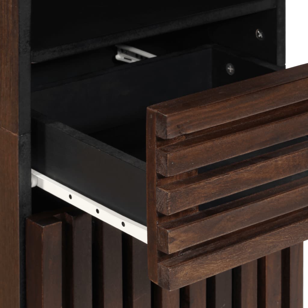 vidaXL Ντουλάπι Καφέ 38x34x160 εκ. από Μασίφ Ξύλο Μάνγκο