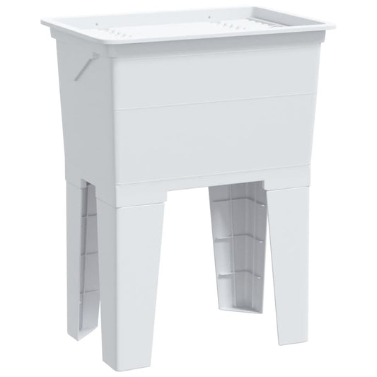 vidaXL Νιπτήρας Πλύσης Ρούχων Λευκός 59x41x75 εκ. από Ρητίνη
