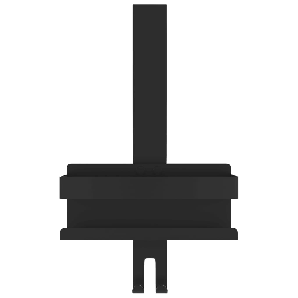 vidaXL Καλαθάκι Ντους Κρεμαστό Ματ Μαύρο Βουρτσ. 304 Αν. Ατσάλι