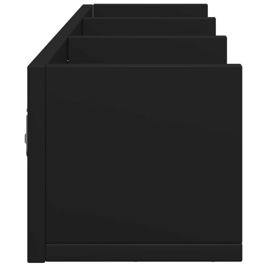 vidaXL Ντουλάπια Τοίχου 2 τεμ. Μαύρα 75x18x16,5 εκ. Επεξεργασμένο Ξύλο