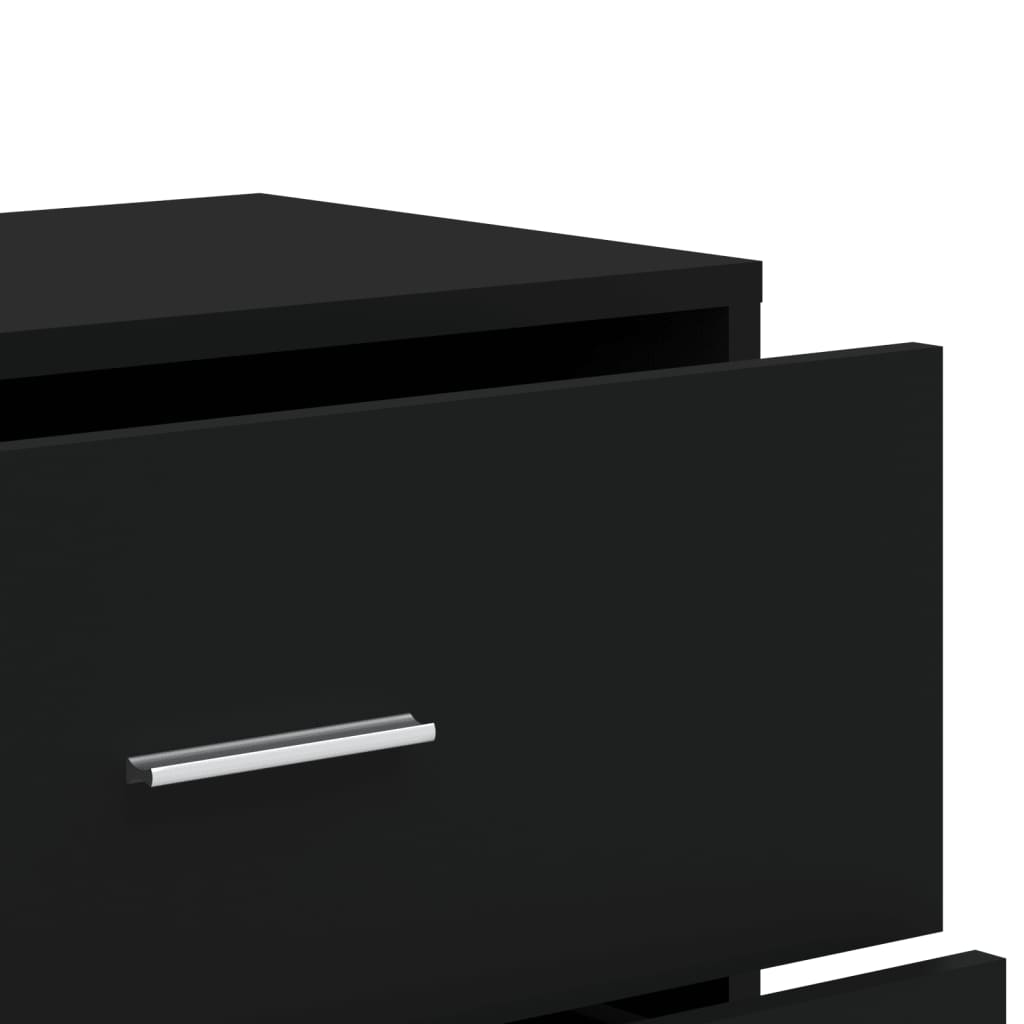 vidaXL Συρταριέρα Μαύρη 60 x 31 x 84 εκ. από Επεξεργασμένο Ξύλο