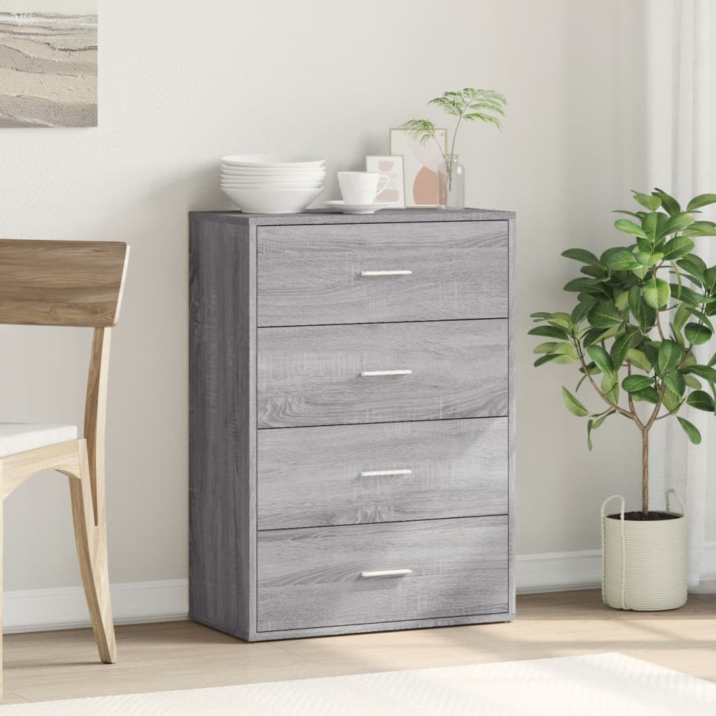 vidaXL Μπουφές Γκρι Sonoma 60x31x84 εκ. από Επεξεργασμένο Ξύλο