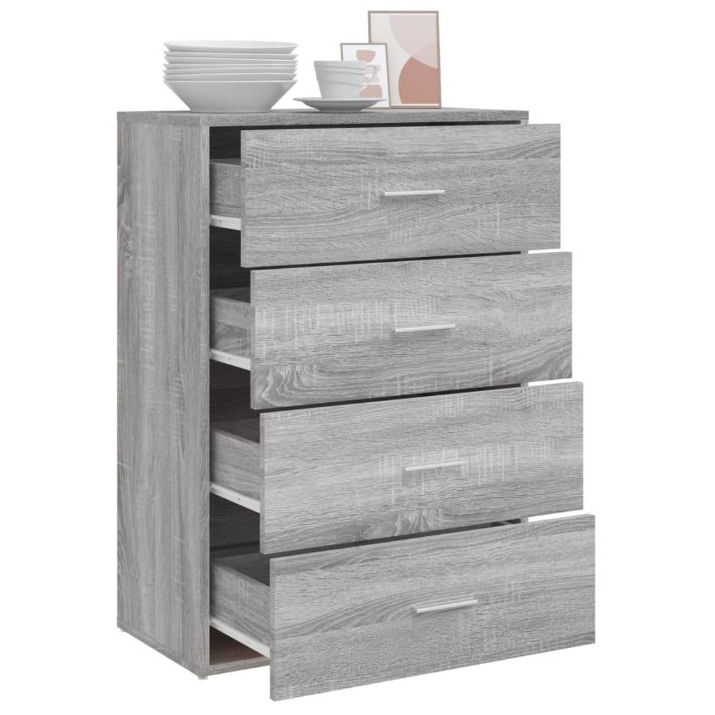 vidaXL Μπουφές Γκρι Sonoma 60x31x84 εκ. από Επεξεργασμένο Ξύλο