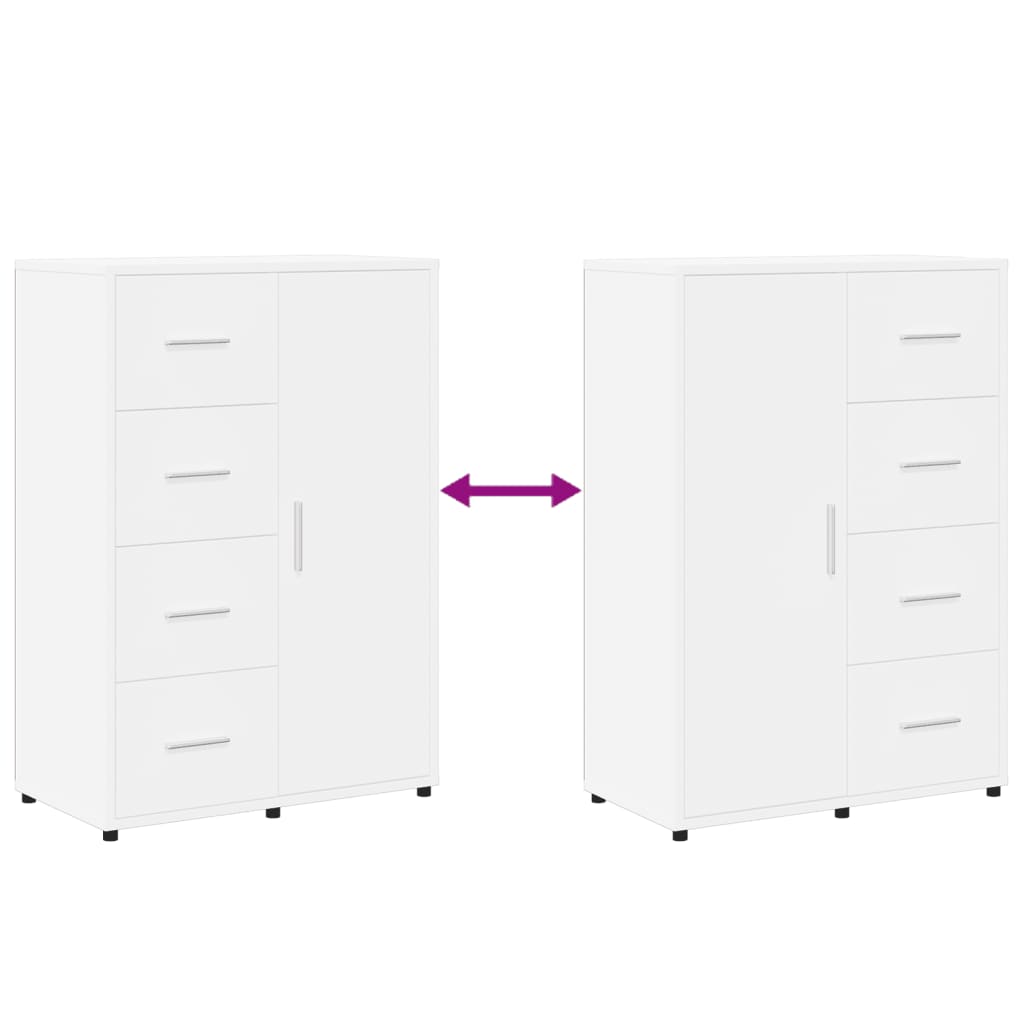 vidaXL Βοηθητικό Ντουλάπι Λευκό 60x31x84 εκ. από Επεξεργασμένο Ξύλο