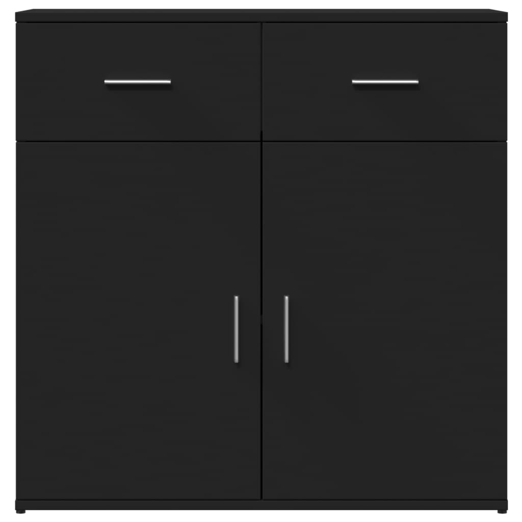 vidaXL Ραφιέρα Μαύρη 79 x 38 x 80 εκ. από Επεξεργασμένο Ξύλο