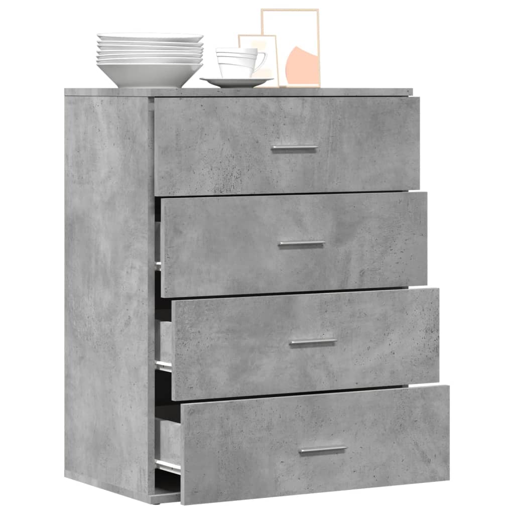 vidaXL Ντουλάπι Γκρι Σκυροδέματος 60x39x80 εκ. Επεξεργασμένο Ξύλο