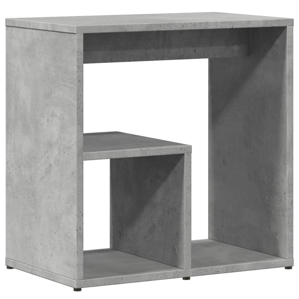 vidaXL Βοηθητικά Τραπέζια 2 τεμ Γκρι Σκυροδ. 50x30x50 εκ. Επεξ. Ξύλο