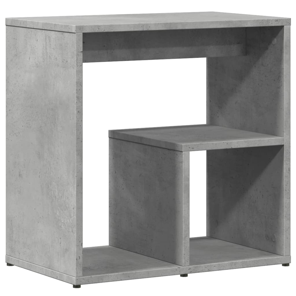 vidaXL Βοηθητικά Τραπέζια 2 τεμ Γκρι Σκυροδ. 50x30x50 εκ. Επεξ. Ξύλο