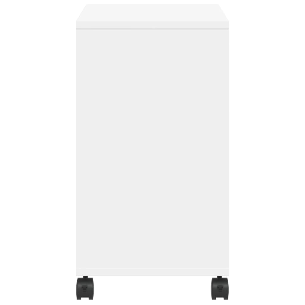 vidaXL Βοηθητικό Τραπέζι με Ρόδες Λευκό 50x30x55 εκ. Επεξεργ. Ξύλο