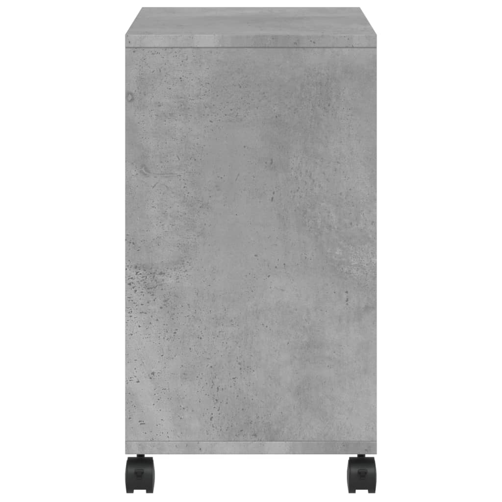 vidaXL Βοηθητικό Τραπέζι με Ρόδες Γκρι Σκυρ 50x30x55 εκ Επεξ. Ξύλο