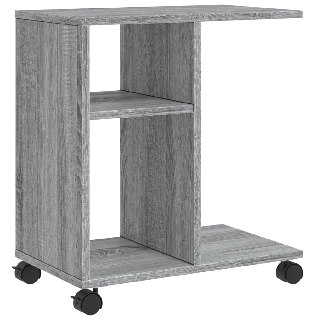 vidaXL Βοηθητικό Τραπέζι με Ρόδες Γκρι Sonoma 50x30x55 εκ Επεξ. Ξύλο