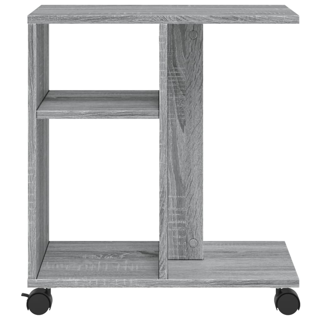 vidaXL Βοηθητικό Τραπέζι με Ρόδες Γκρι Sonoma 50x30x55 εκ Επεξ. Ξύλο
