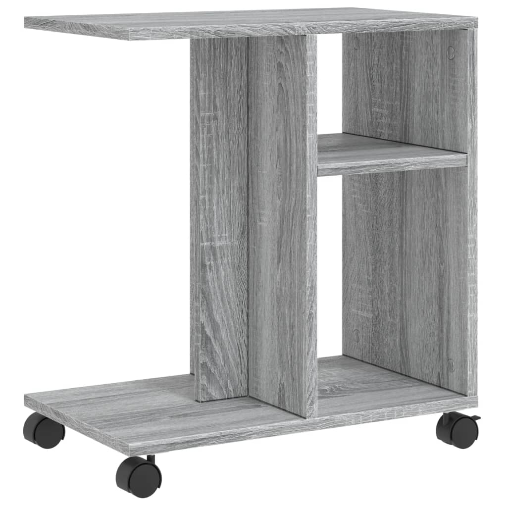 vidaXL Βοηθητικό Τραπέζι με Ρόδες Γκρι Sonoma 50x30x55 εκ Επεξ. Ξύλο