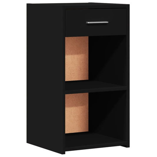 vidaXL Κομοδίνο Μαύρο 35x34x65 εκ. από Επεξεργασμένο Ξύλο