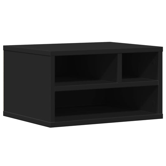 vidaXL Βάση Εκτυπωτή Μαύρη 40x32x22,5 εκ. από Επεξεργασμένο Ξύλο
