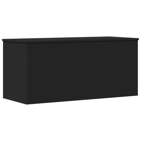 vidaXL Κουτί Αποθήκευσης Μαύρο 100x42x46 εκ. Επεξεργασμένο Ξύλο