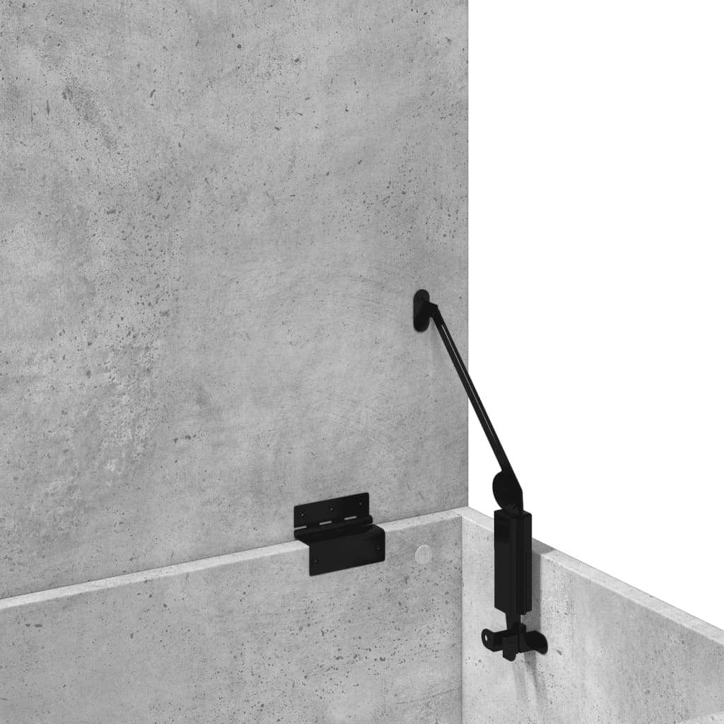 vidaXL Κουτί Αποθήκευσης Γκρι Σκυροδέματος 100x42x46 εκ. Επεξεργ. Ξύλο