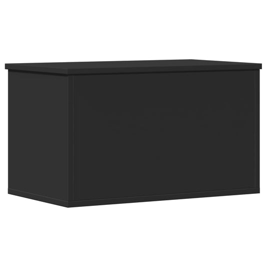 vidaXL Κουτί Αποθήκευσης Μαύρο 60x35x35 εκ. Επεξεργασμένο Ξύλο