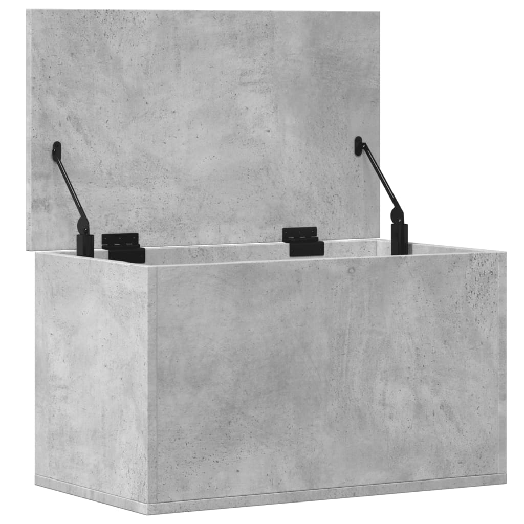 vidaXL Κουτί Αποθήκευσης Γκρι Σκυροδέματος 60x35x35 εκ. Επεξεργ. Ξύλο