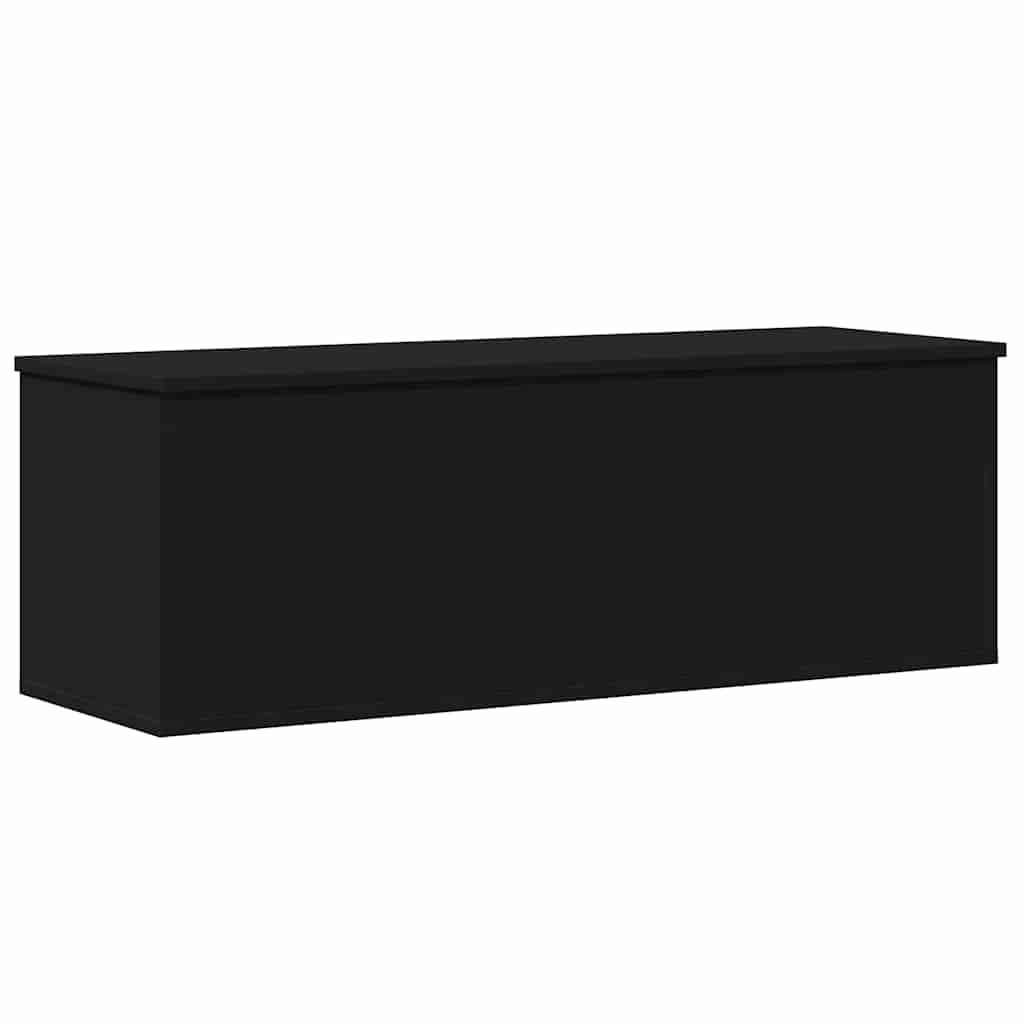 vidaXL Κουτί Αποθήκευσης Μαύρο 102x35x35 εκ. Επεξεργασμένο Ξύλο